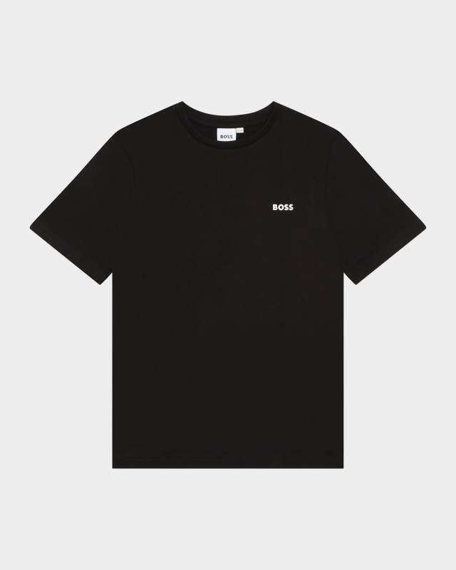 Boy's Contrast Logo-Print T-Shirt, Size 4-5